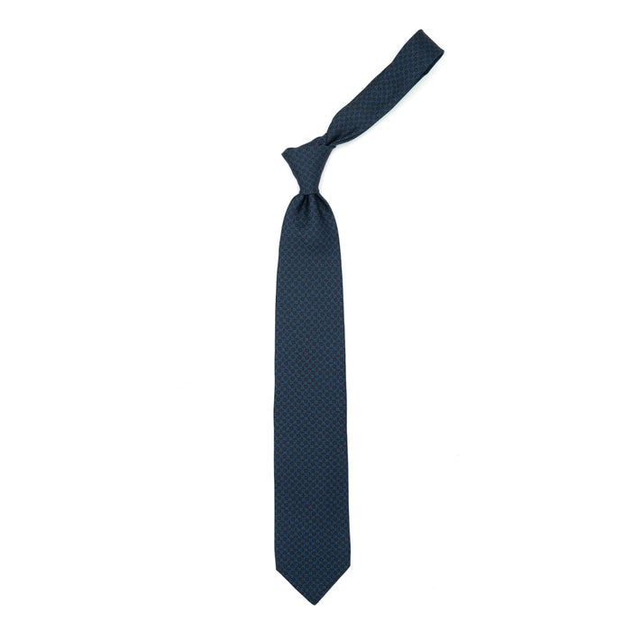 Ulturale Cravatta blu con pattern astratto azzurro - Ulturale Promozione