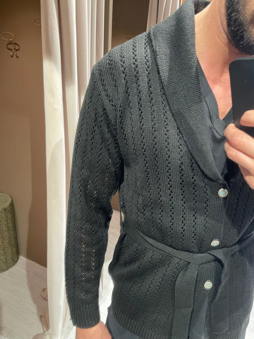 Underground Couture Cardigan Traforato Nero Moda