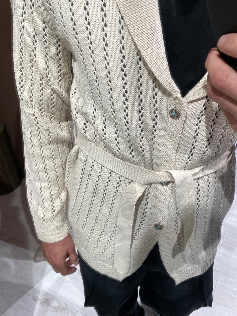 Underground Couture Cardigan Traforato Panna 2025