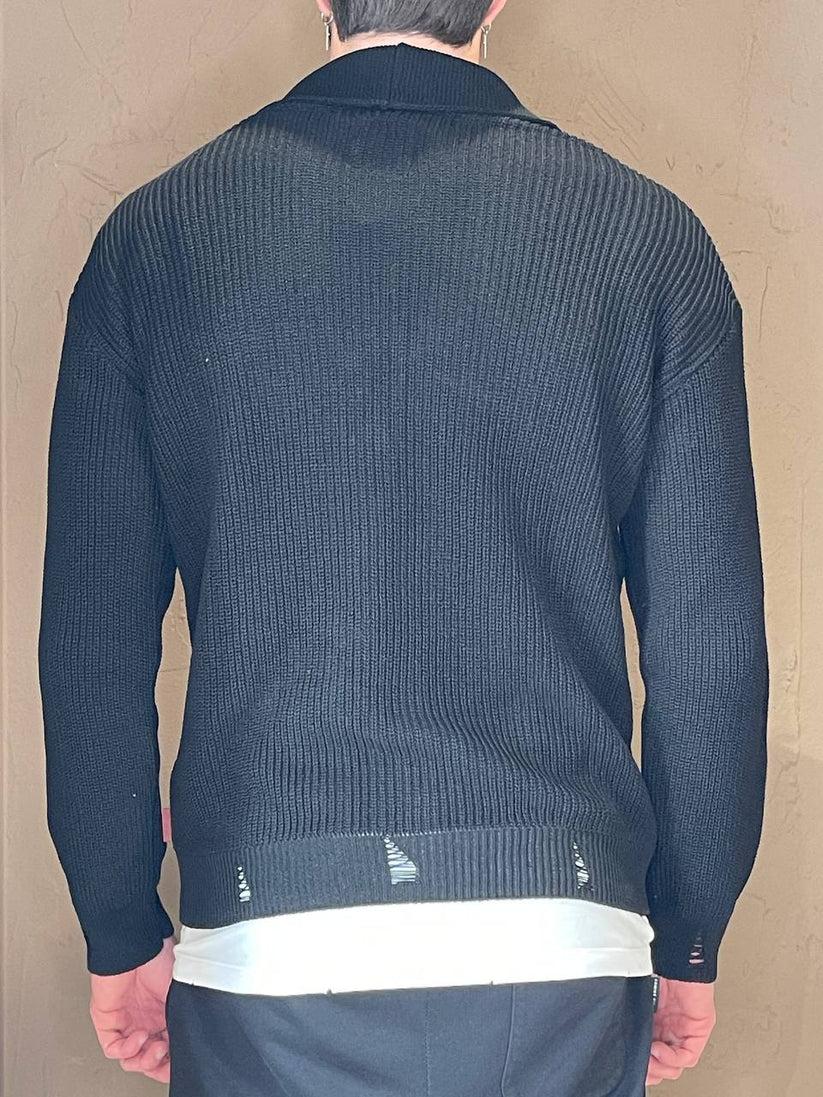 Underground Couture Cardigan Filo Nero Nuovo