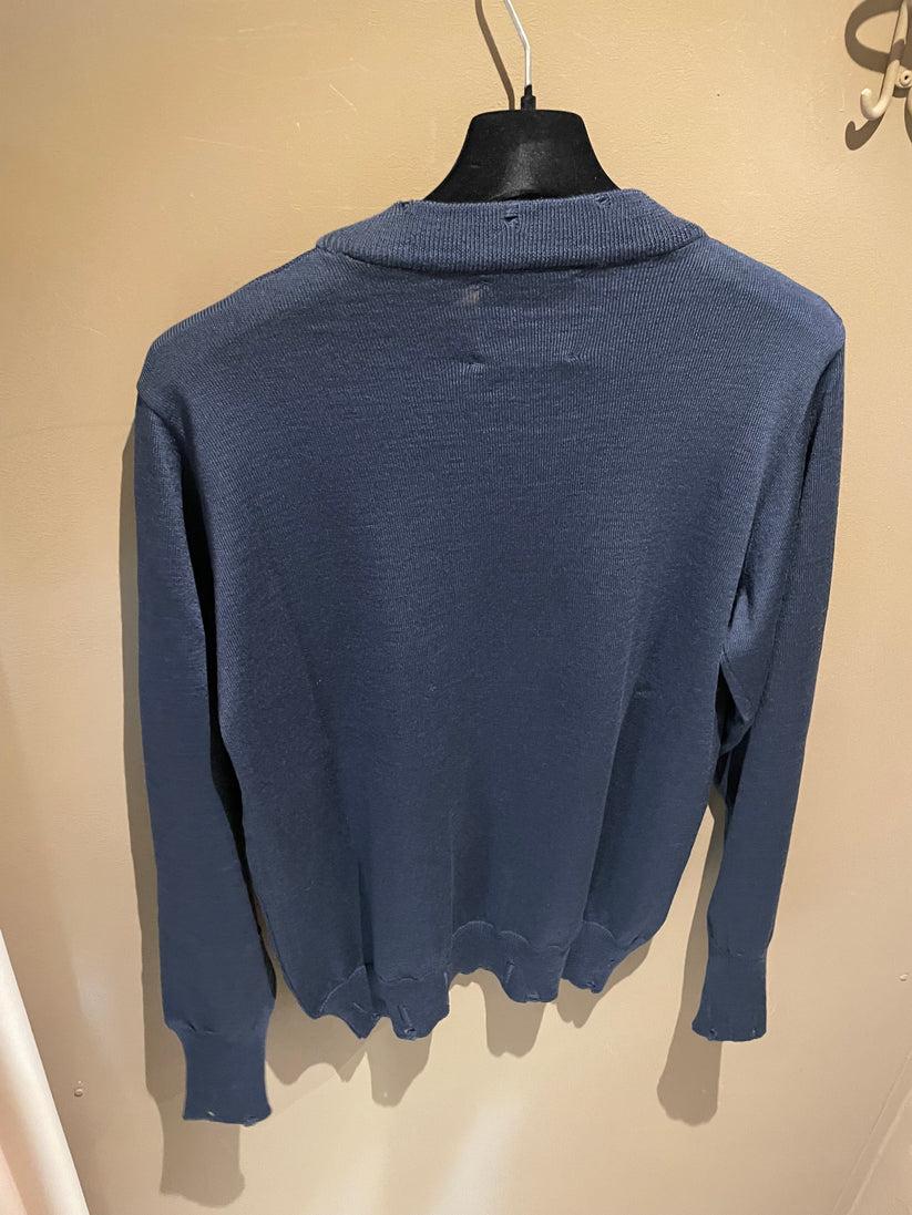 Underground Couture Maglione Blu Rotture Spedizione Gratuita