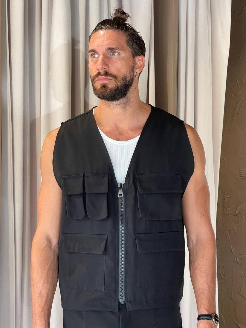 Underground Couture Gilet POCKET Nero Presa