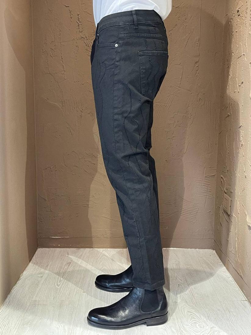 Underground Couture Jeans Bull nero Laser In Linea