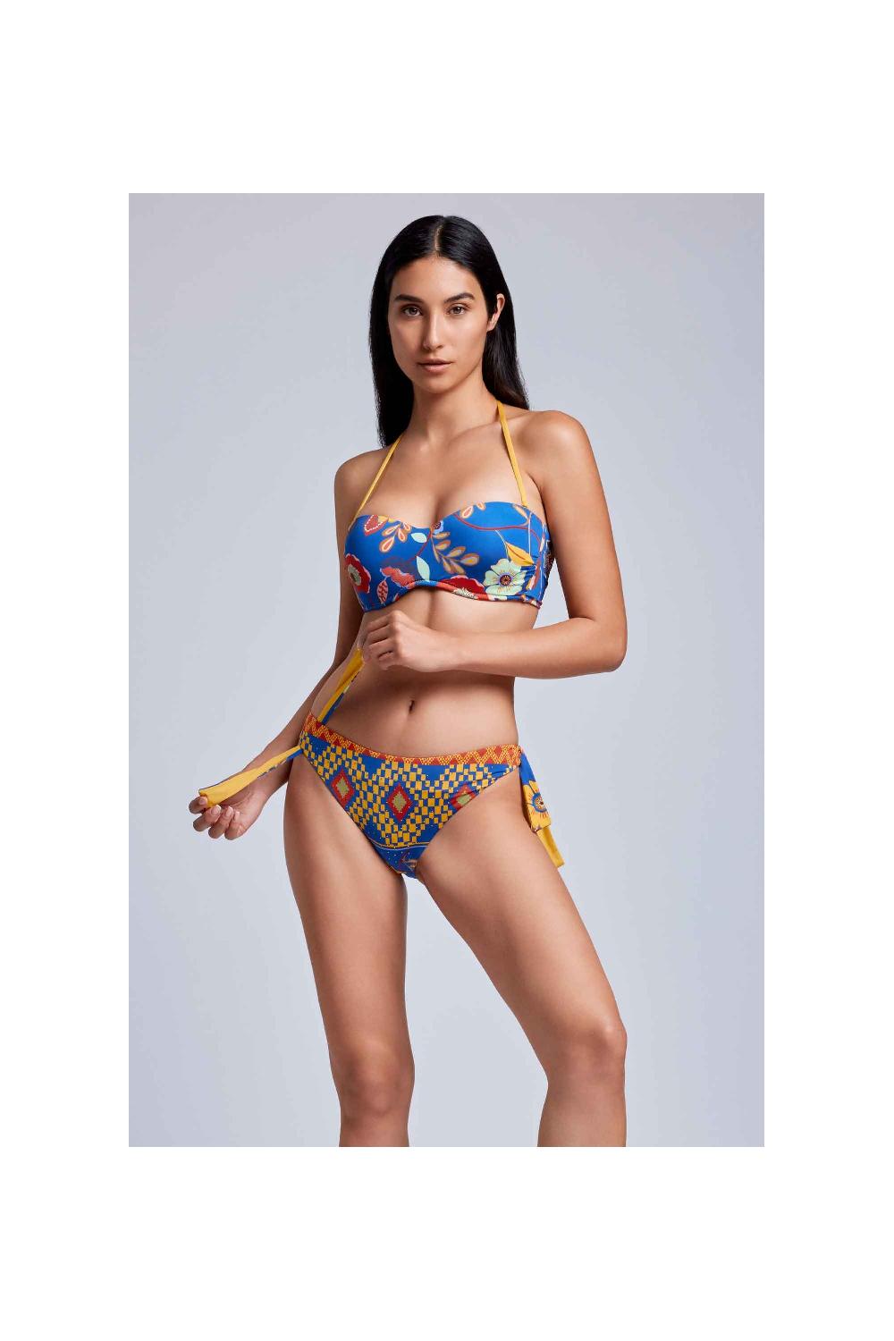 Vacanze Italiane Bikini a fascia con coppe Lampone In Vendita