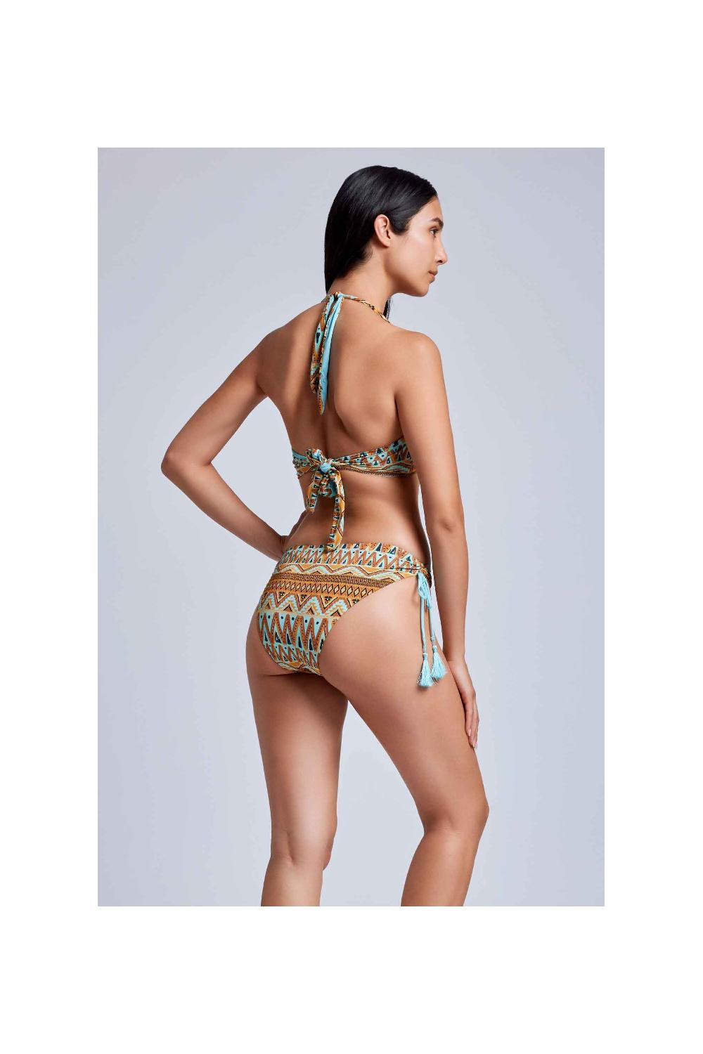 Vacanze Italiane Bikini con allacciatura al collo Nocciola Moda