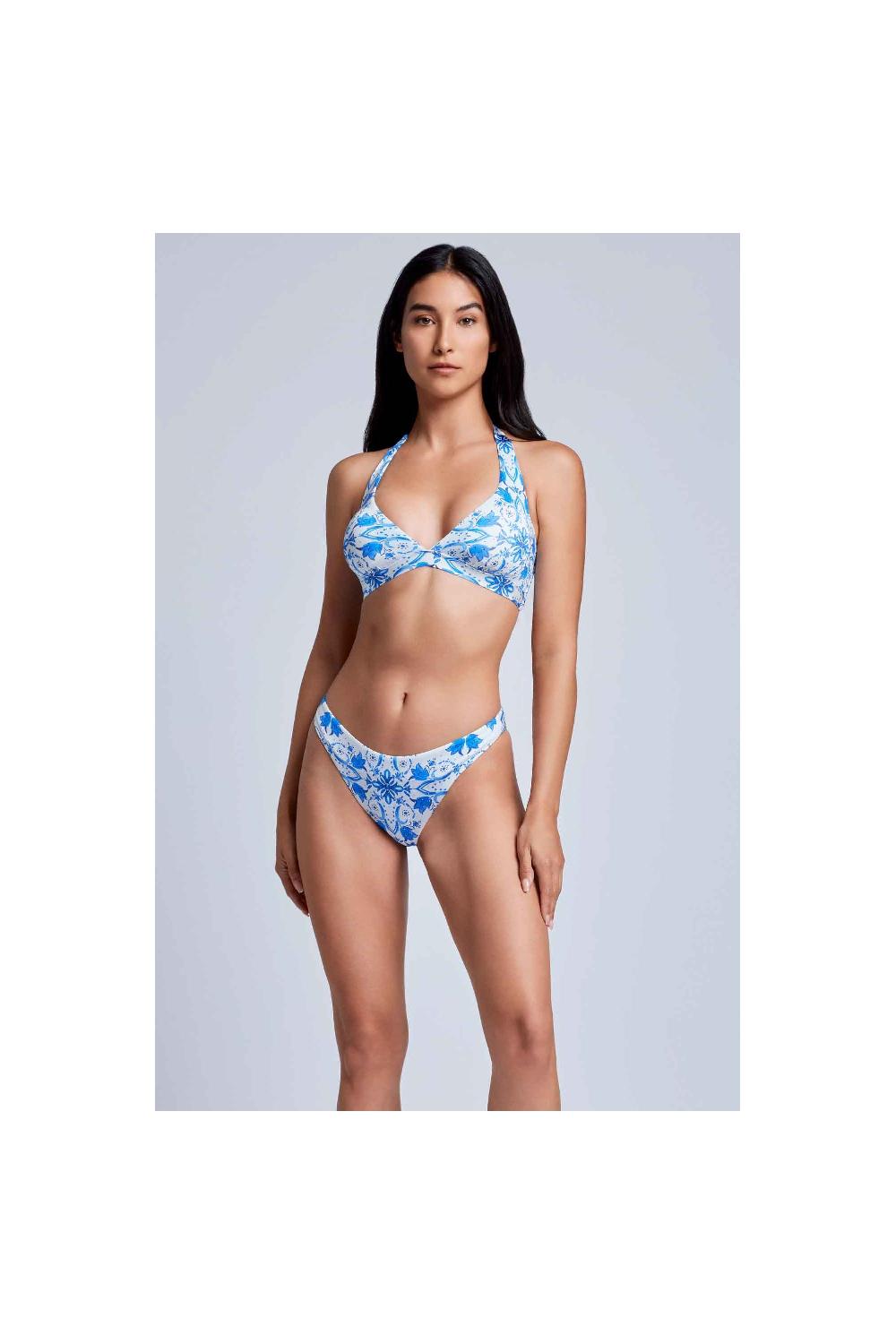 Vacanze Italiane Bikini con allacciatura al collo Nocciola Promozione