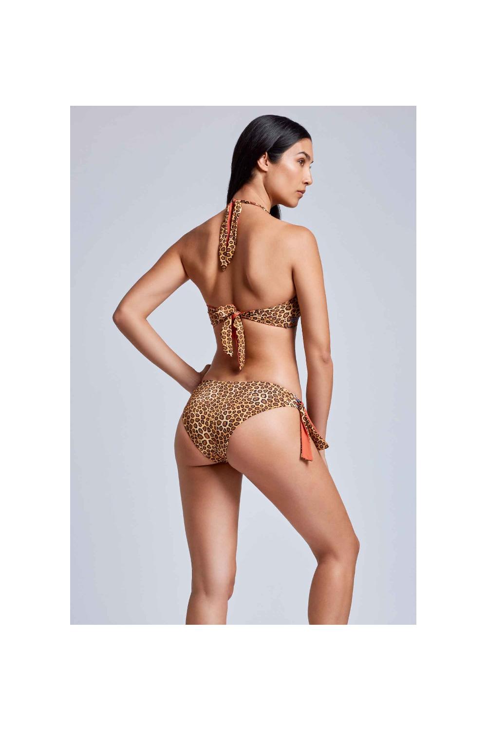 Vacanze Italiane Bikini con allacciatura al collo Nocciola Consegna Veloce