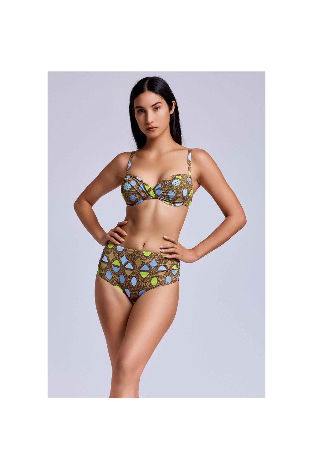 Vacanze Italiane Bikini con ferretto Mora coppa D Consegna Veloce
