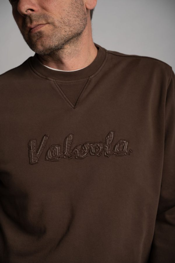 Valvola Fashion FELPA GIROCOLLO LOGO SCRIPT Promozione