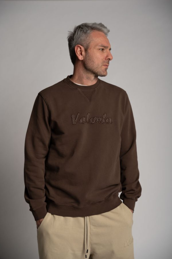 Valvola Fashion FELPA GIROCOLLO LOGO SCRIPT Promozione