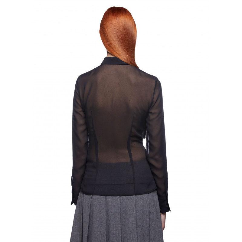 Vivetta CAMICIA CON RICAMO PROFILI GEORGETTE Moda