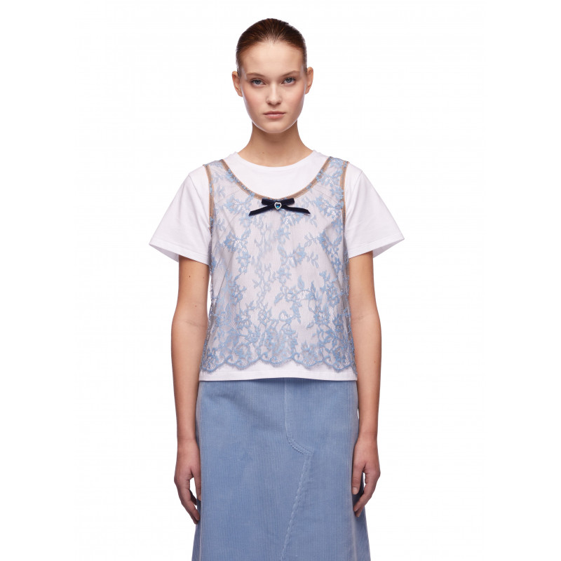 Vivetta T-SHIRT CON TOP PIZZO Negozio
