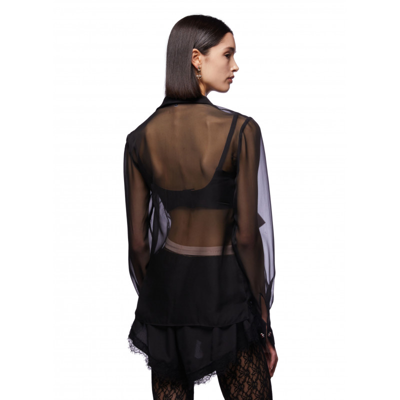 Vivetta CAMICIA CHIFFON CON FIOCCO Trasporto libero internazionale