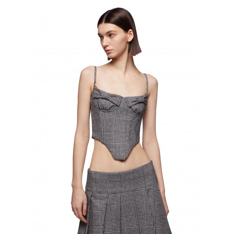 Vivetta TOP BUSTIER PIED-DE-POULE In Saldo