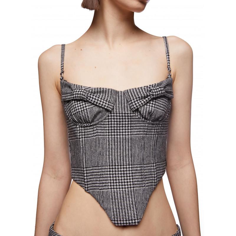 Vivetta TOP BUSTIER PIED-DE-POULE In Saldo
