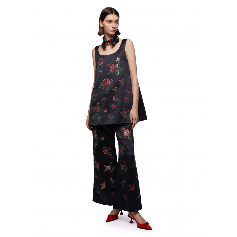 Vivetta PANTALONE RICAMI ROSE In Linea