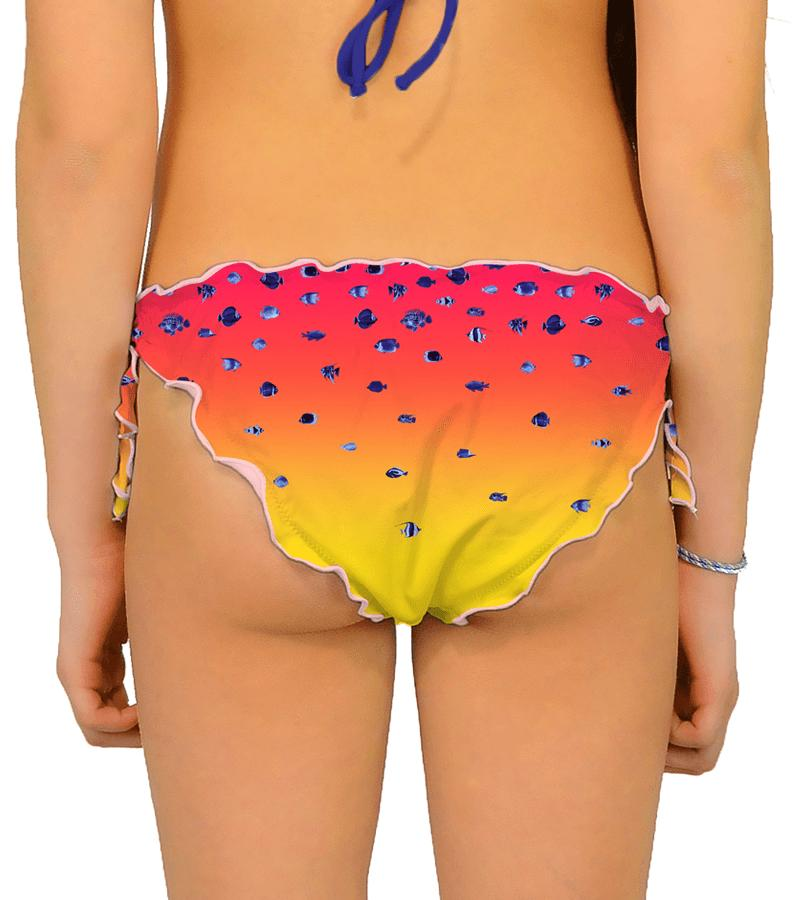 Zeybra SLIP BAMBINA PESCI SFUMATO CORALLO FLUO Nuova