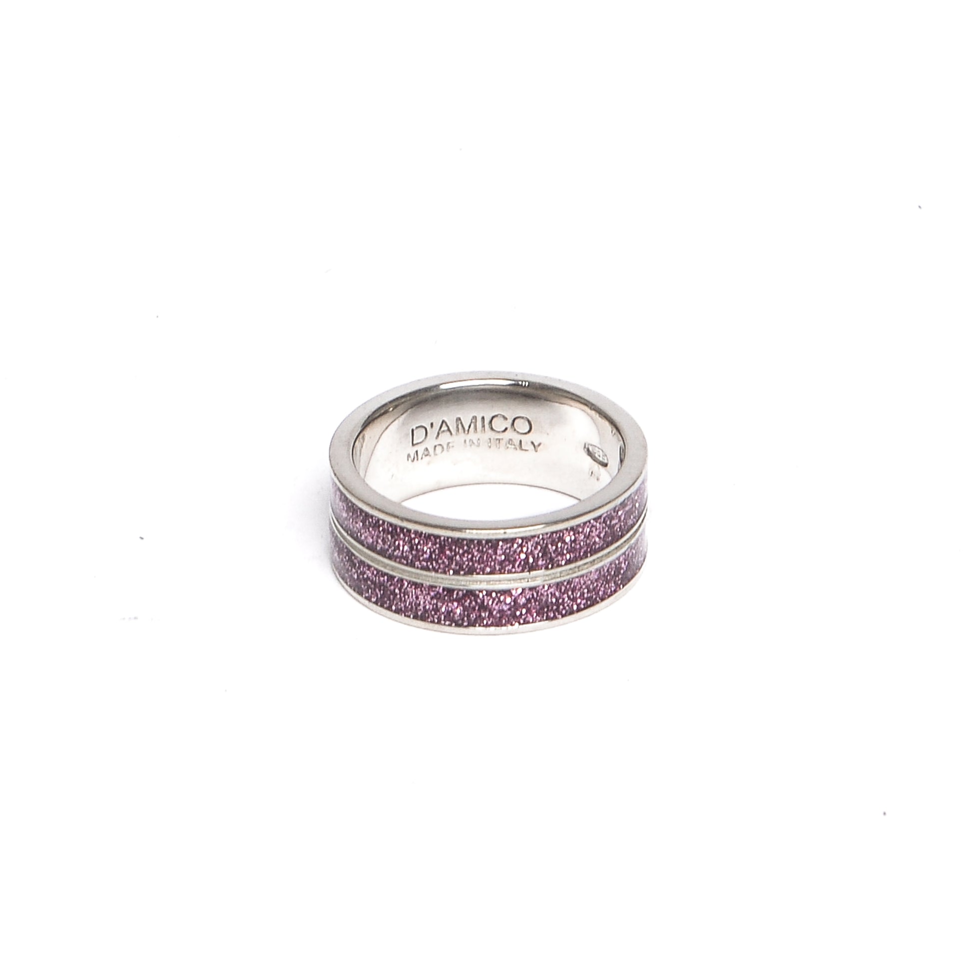 D'AMICO Anello Doppia Fede Glitter Soddisfazione Garantita
