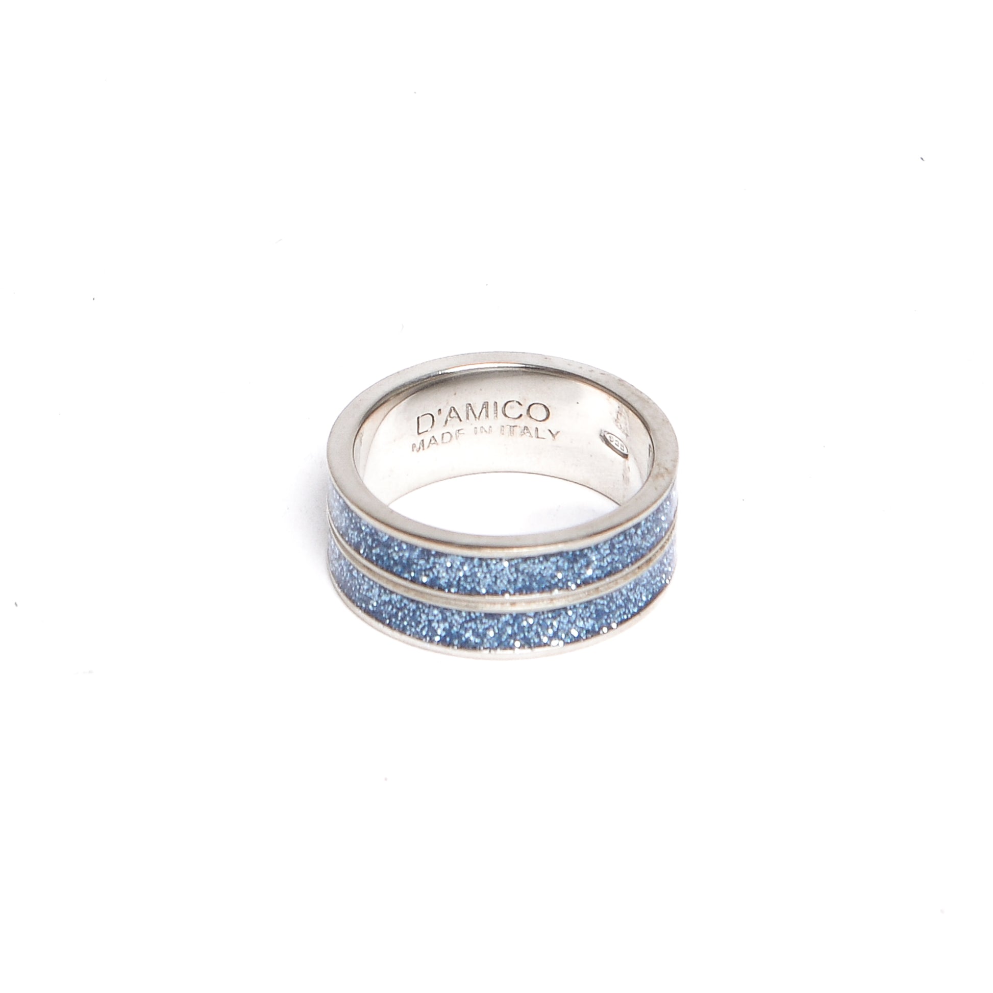 D'AMICO Anello Doppia Fede Glitter Moda