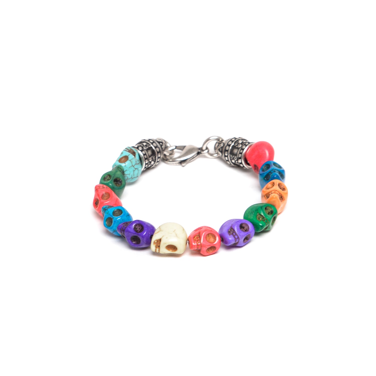 D'AMICO Bracciale Teschi Aulite Multicolor Spedizione Gratuita