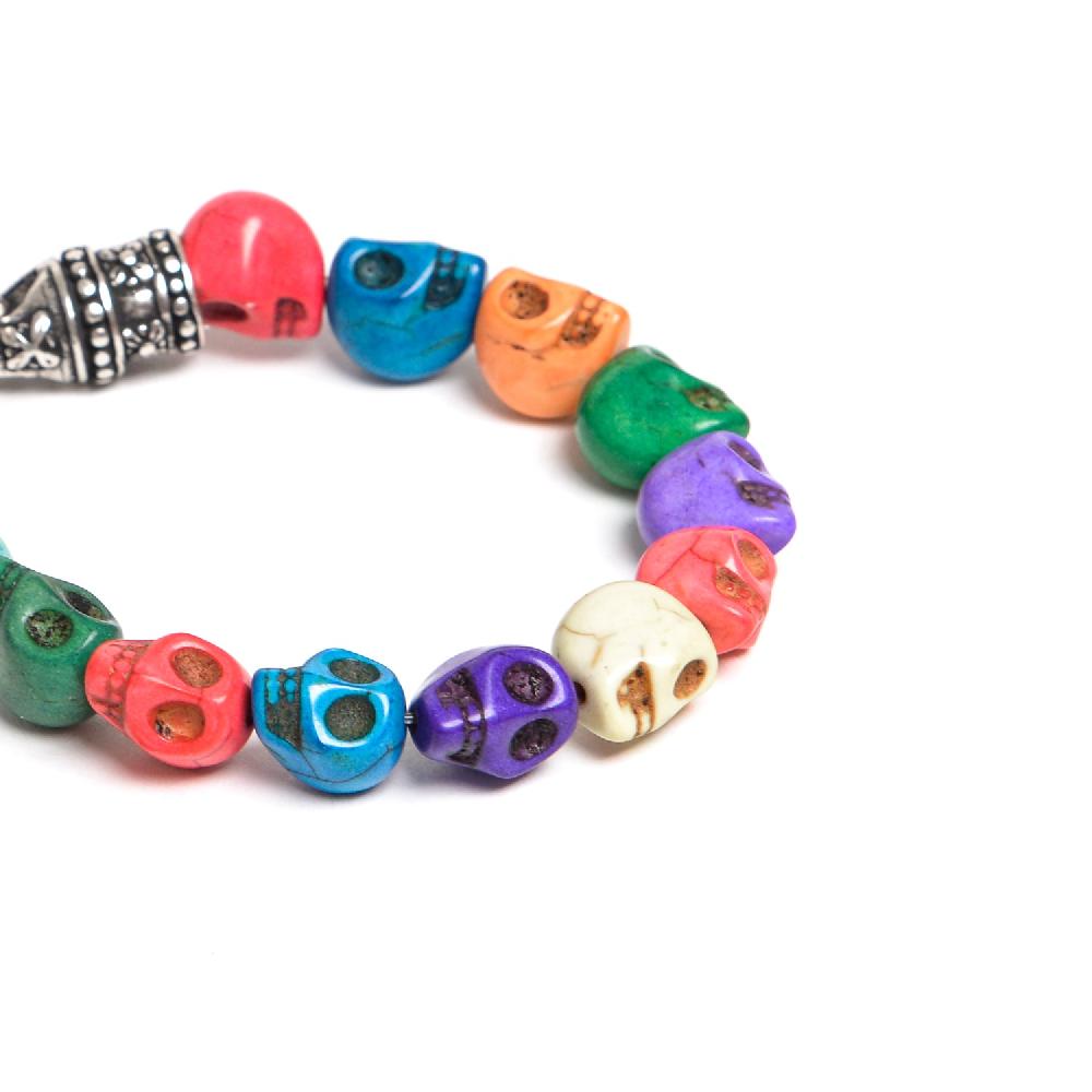 D'AMICO Bracciale Teschi Aulite Multicolor Spedizione Gratuita
