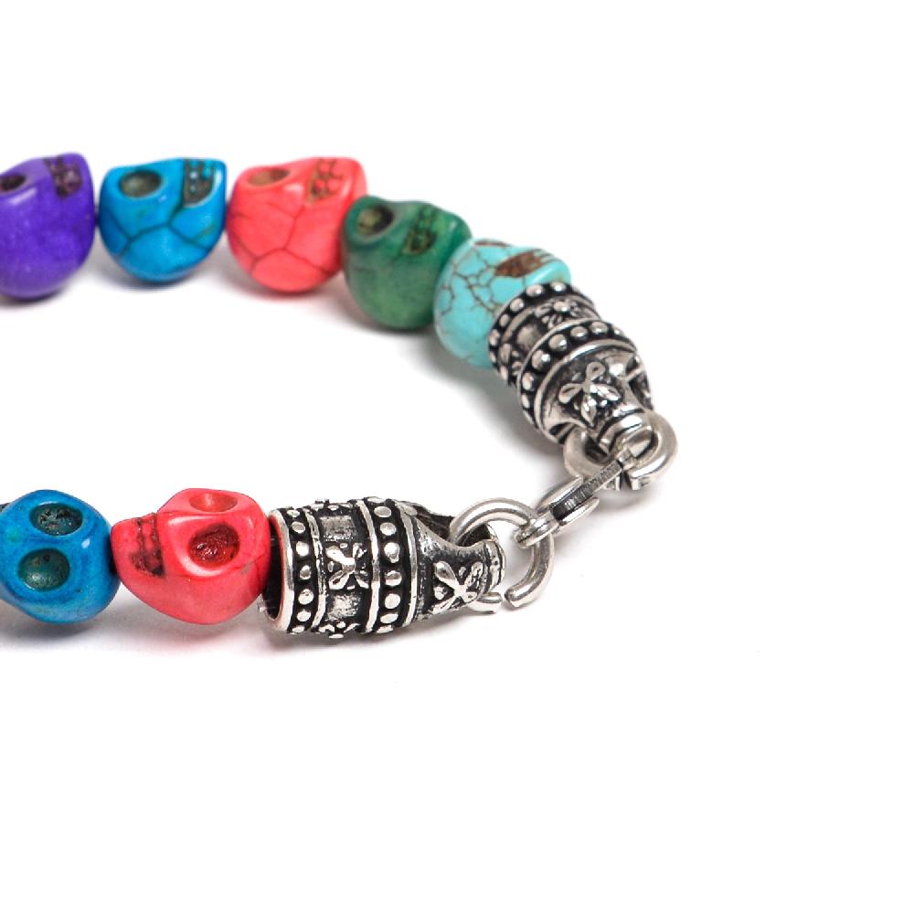 D'AMICO Bracciale Teschi Aulite Multicolor Spedizione Gratuita