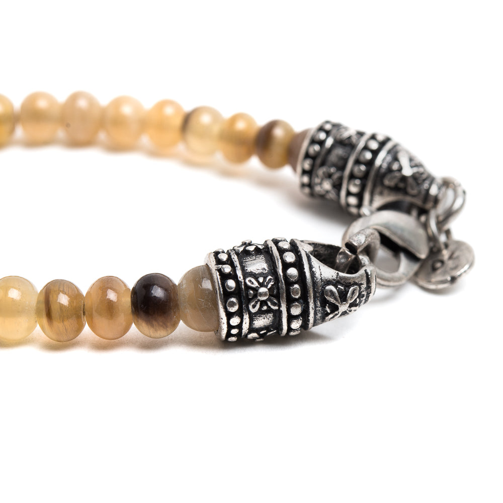 D'AMICO Bracciale Perle Corno Biondo Soddisfazione Garantita