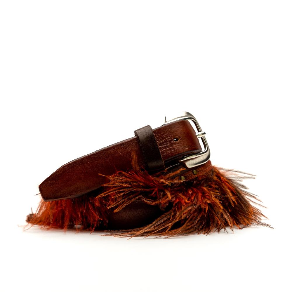 D'AMICO Cintura cuoio vintage Brown Piume e Decorazioni Navajo I Più Venduti