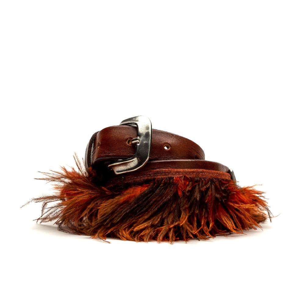 D'AMICO Cintura cuoio vintage Brown Piume e Decorazioni Navajo I Più Venduti