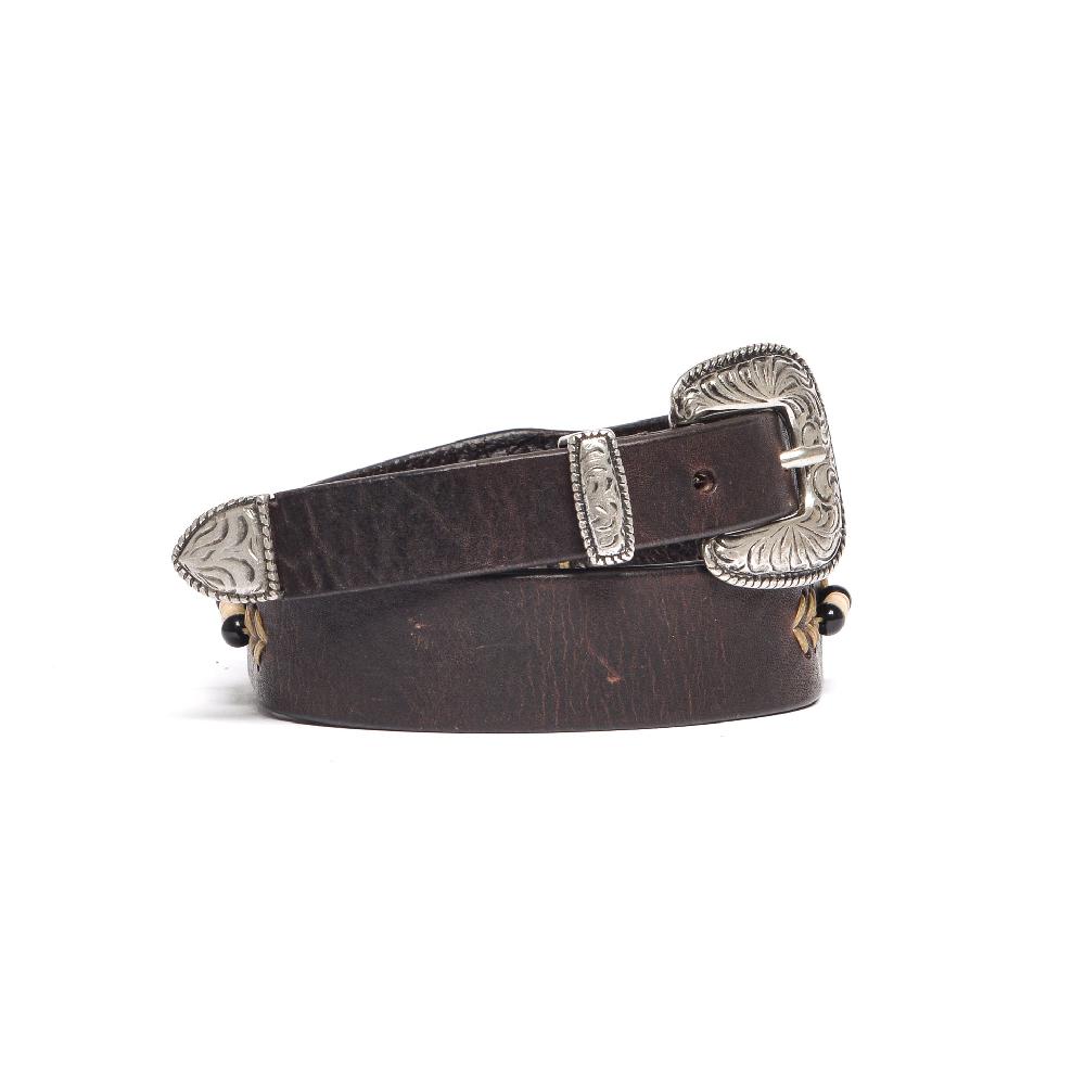 D'AMICO Cintura ANDREW Cuoio Vintage + Decorazione a mano Moda