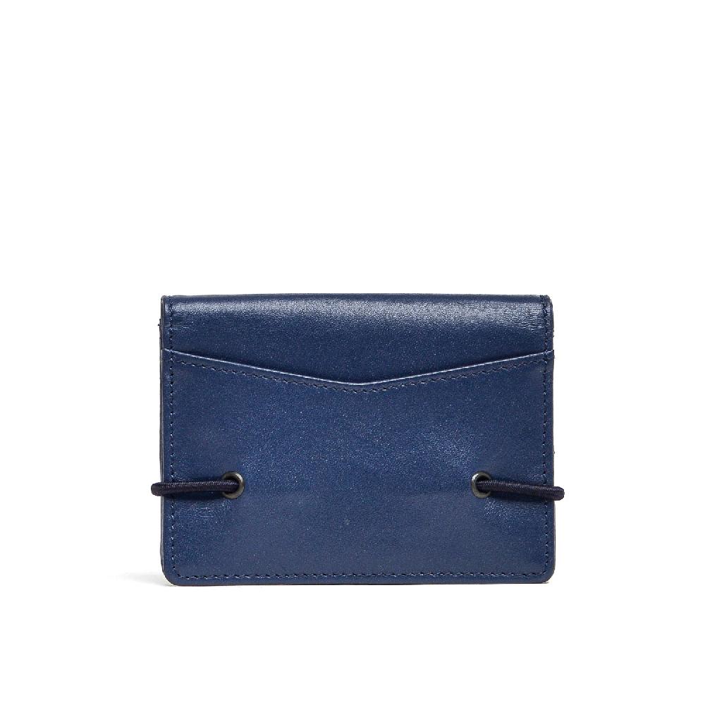 D'AMICO Portafoglio Pieghevole Classico Pelle Blu Presa