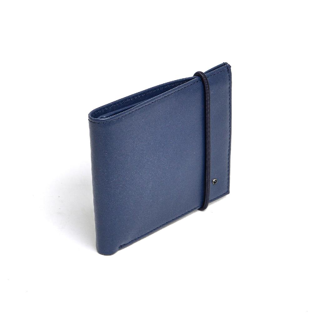 D'AMICO Portafoglio Classico Pieghevole 1 lato Pelle Blu Economico