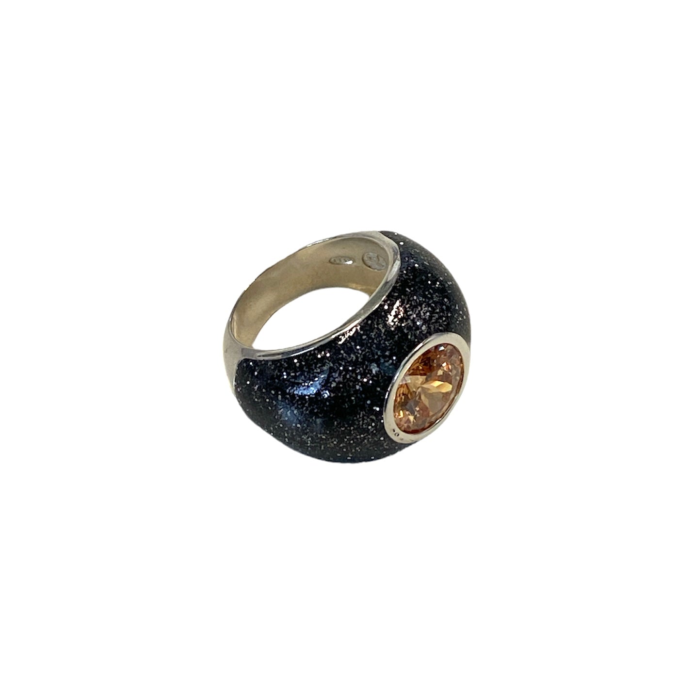 D'AMICO Anello Glitter Black Qualità Garantita