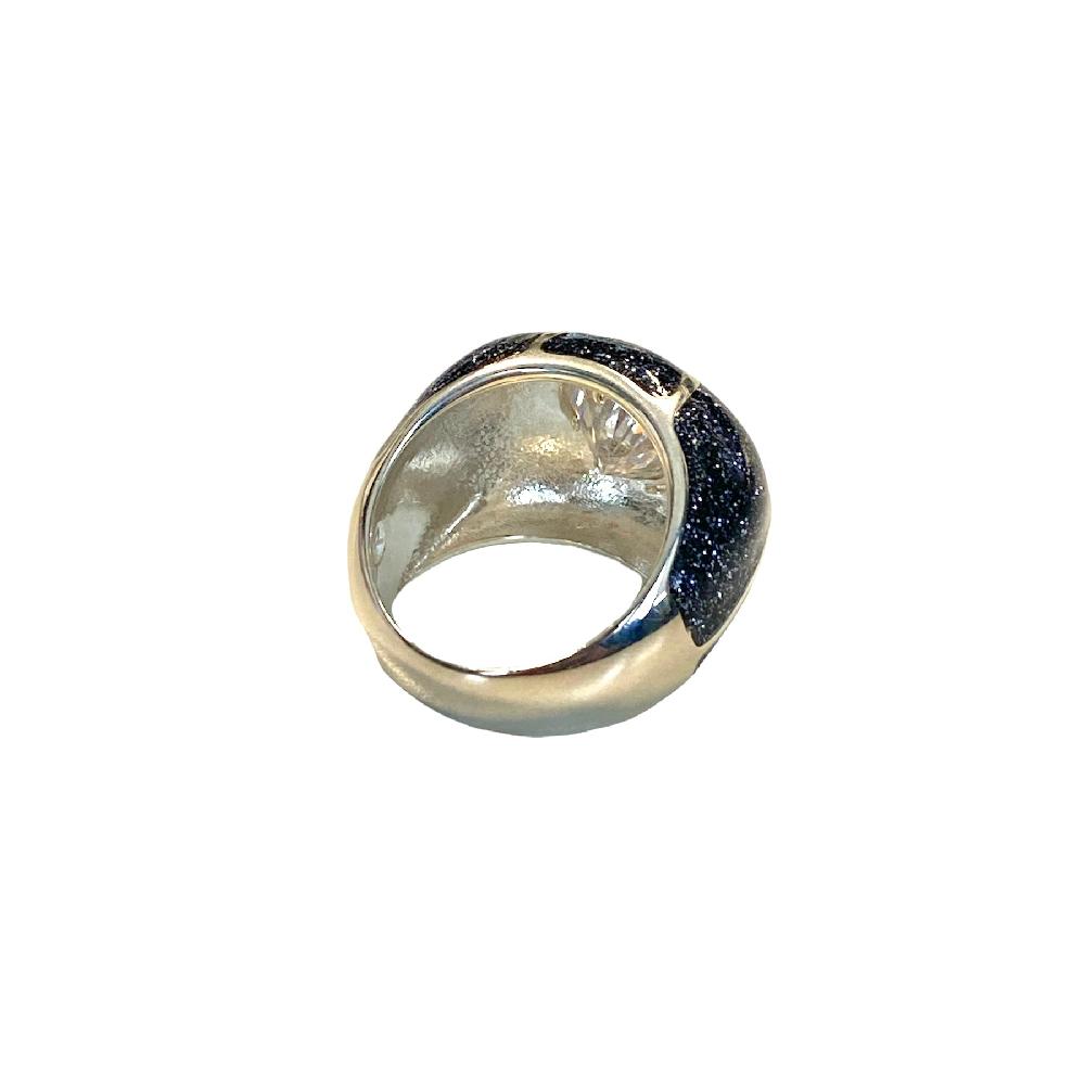 D'AMICO Anello Stella Glitter Blue Navy Consegna Veloce