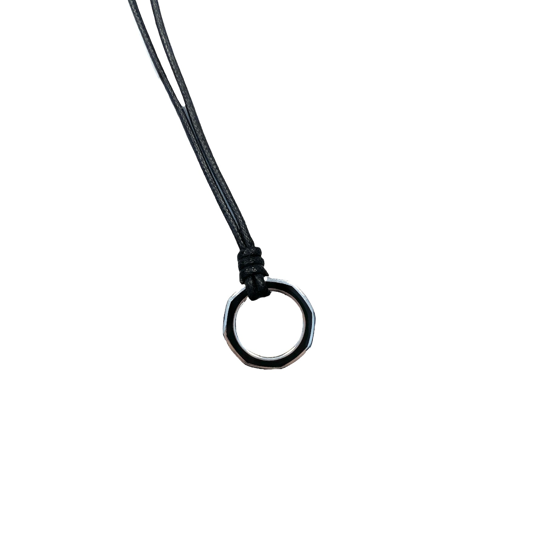 D'AMICO Collana Anella Laccata Nera + Cordone Cerato Nera Sconto