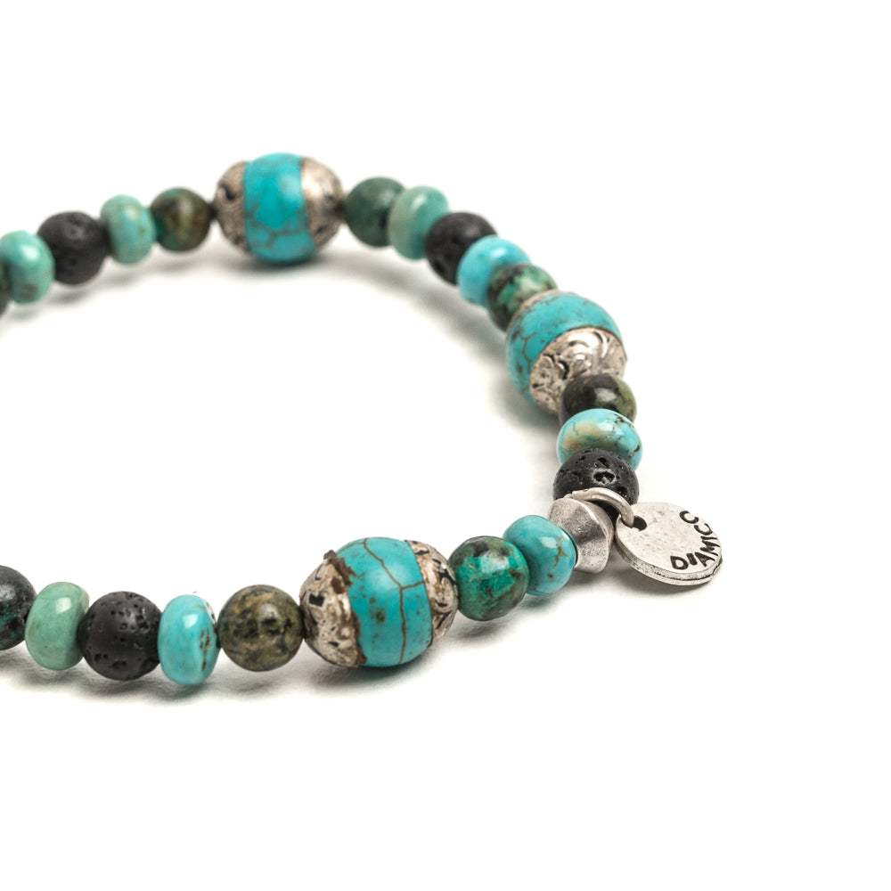 D'AMICO Bracciale Rajat / Elastico Fusion Turchese Tibet Saldi Di Fabbrica