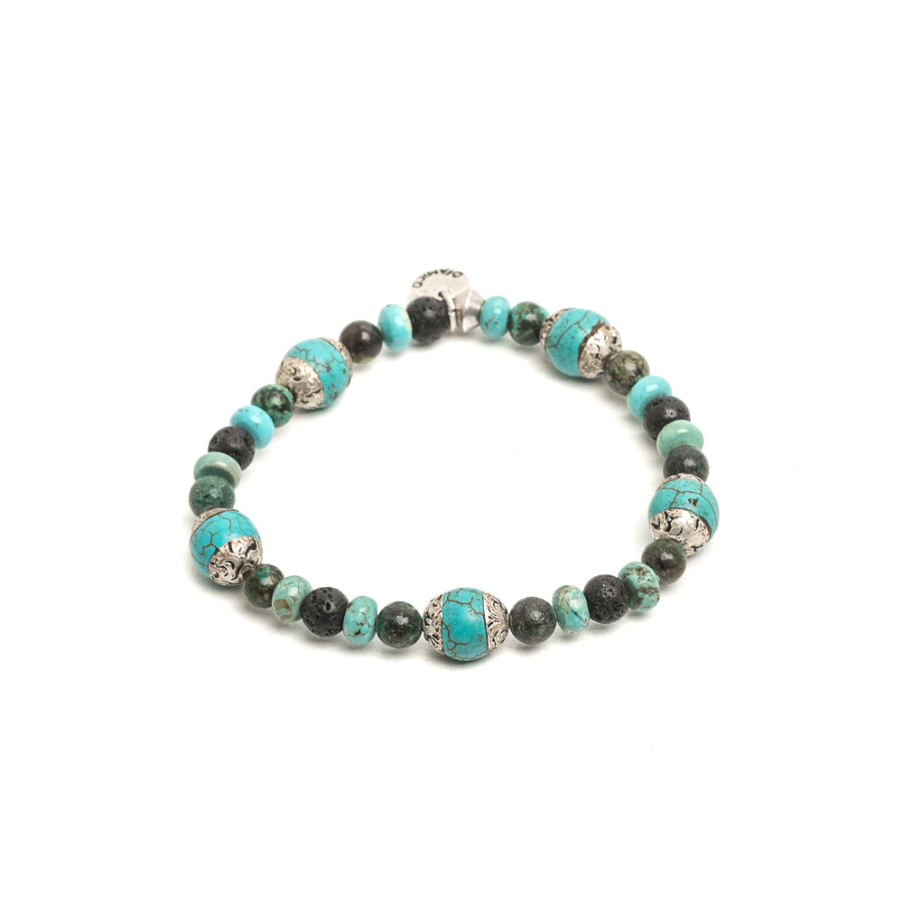 D'AMICO Bracciale Rajat / Elastico Fusion Turchese Tibet Saldi Di Fabbrica