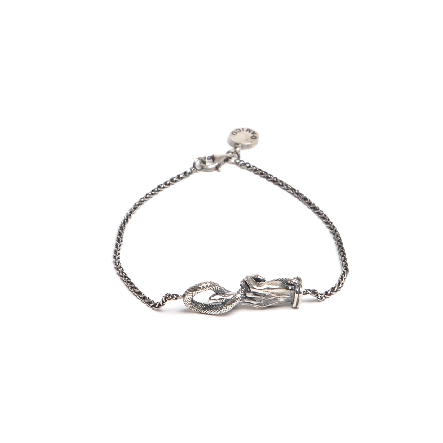 D'AMICO Bracciale Catenina con "Good Luck" Argento Sconti questo mese