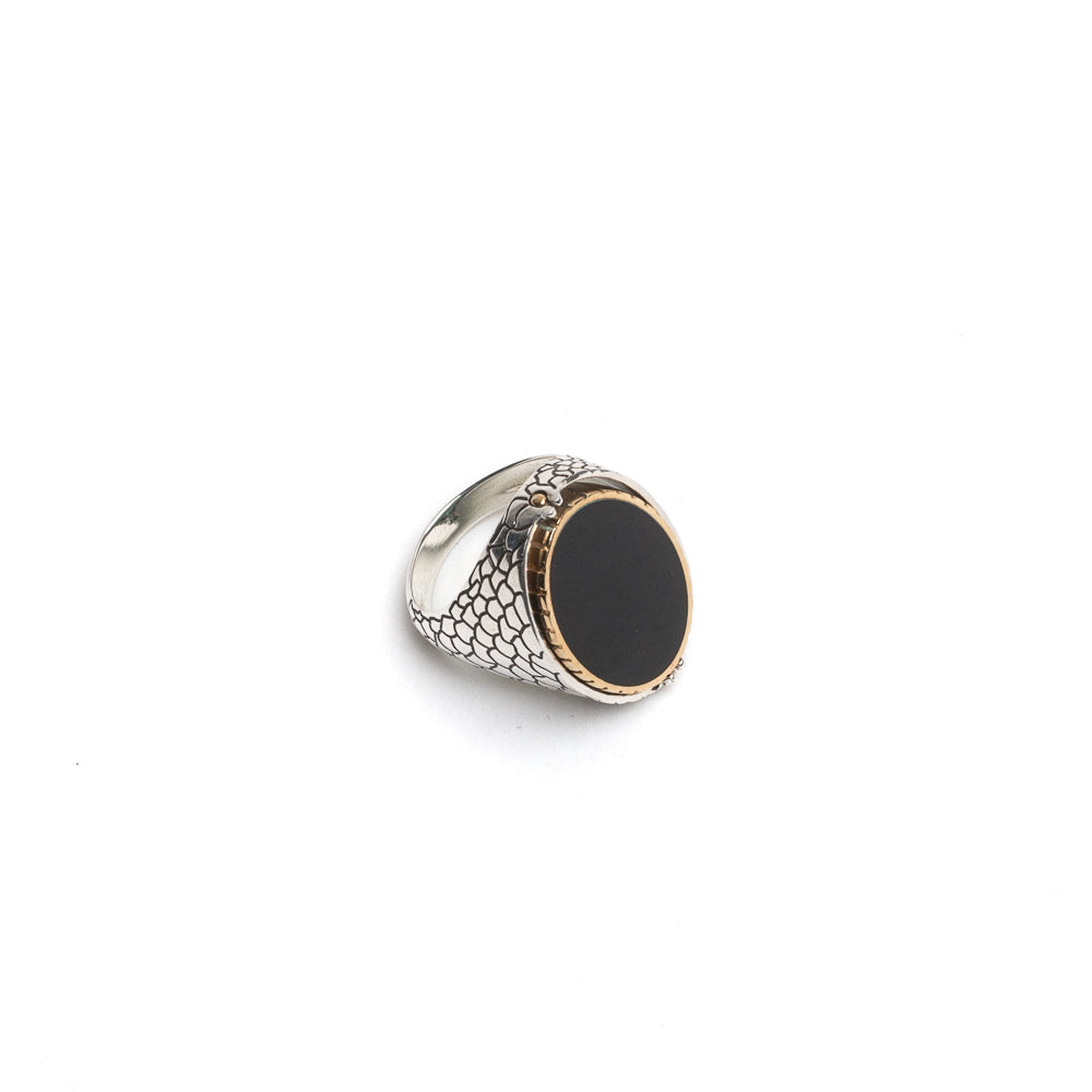 D'AMICO Anello Ovale Girevole Stampa Cocco + Doppio Smalto Promozione