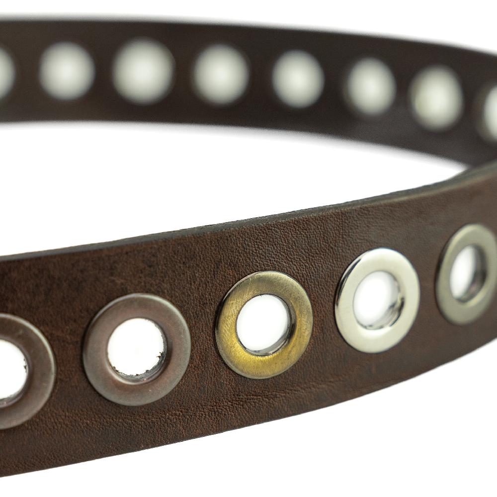 D'AMICO Cintura Cuoio Vintage + Borchie Italy