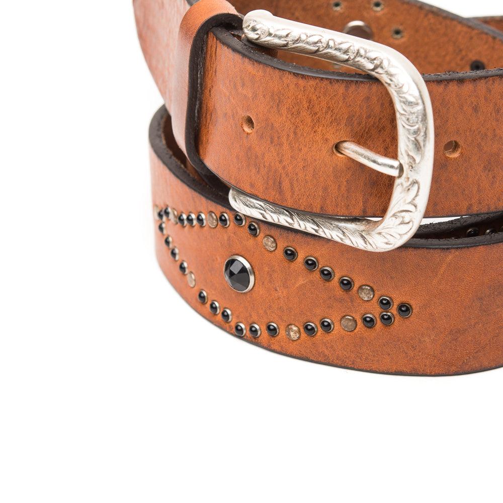 D'AMICO Cintura Cuoio Butter + Borchie e Pietre Shopping Online