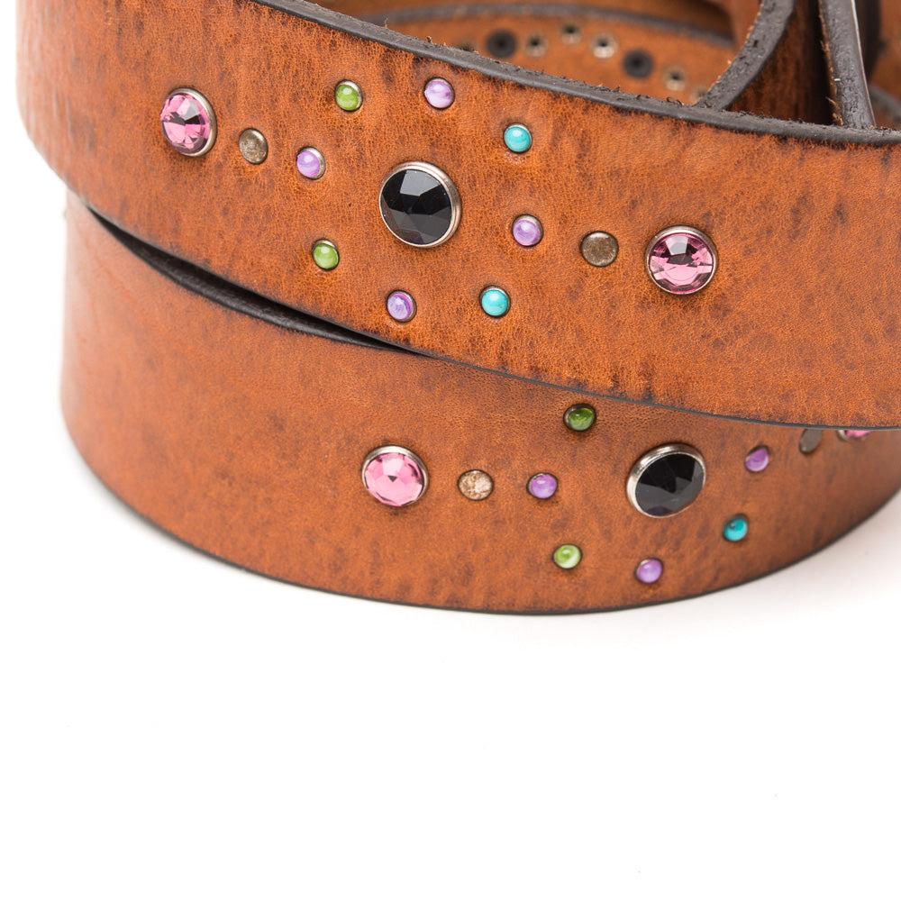 D'AMICO Cintura Cuoio Butter + Borchie e Pietre Shopping Online