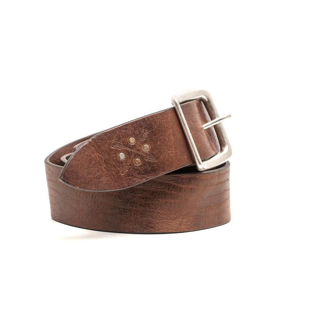 D'AMICO Cintura Cuoio Vintage Frecce + Borchie Sconto