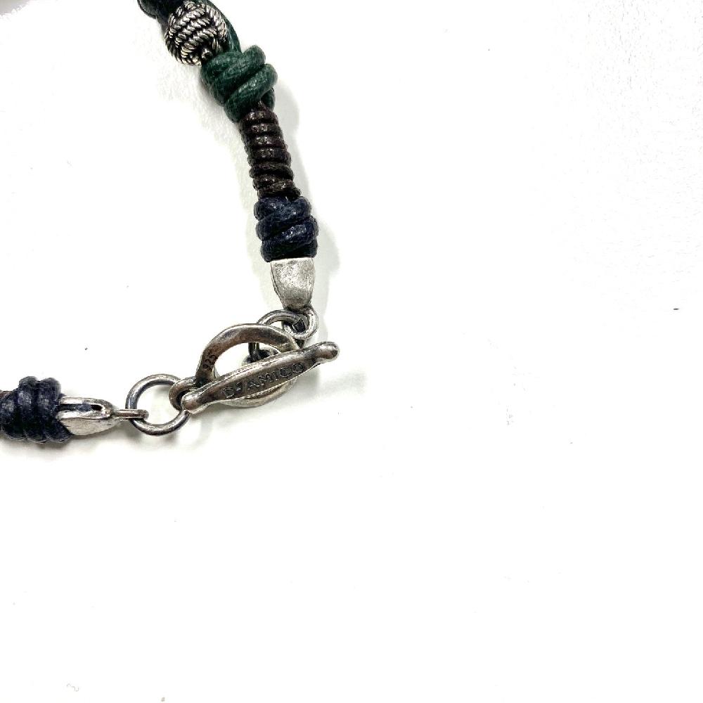 D'AMICO Bracciale Cotone Cerato + Palline Nodi Negozio