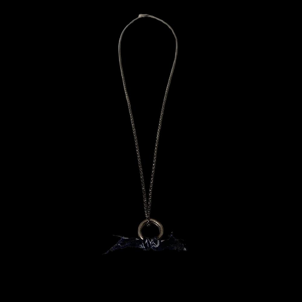 D'AMICO Collana Arg925 Cerchio + Bandana Blu Navy Spedizione Gratuita