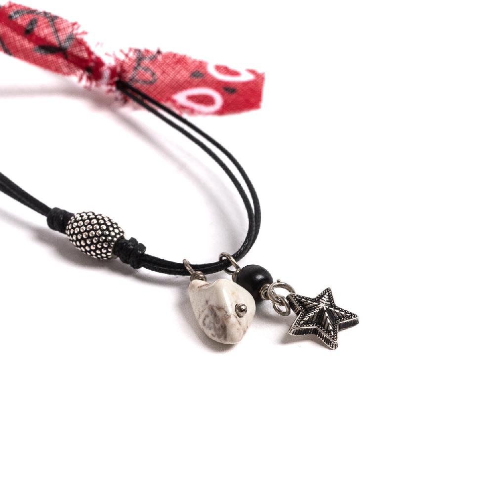 D'AMICO Collana Cordone Cerato + Stelline Sconto