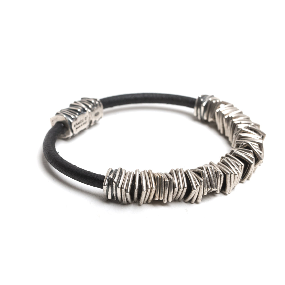 D'AMICO Bracciale Cuoio + Rondelle Saldi
