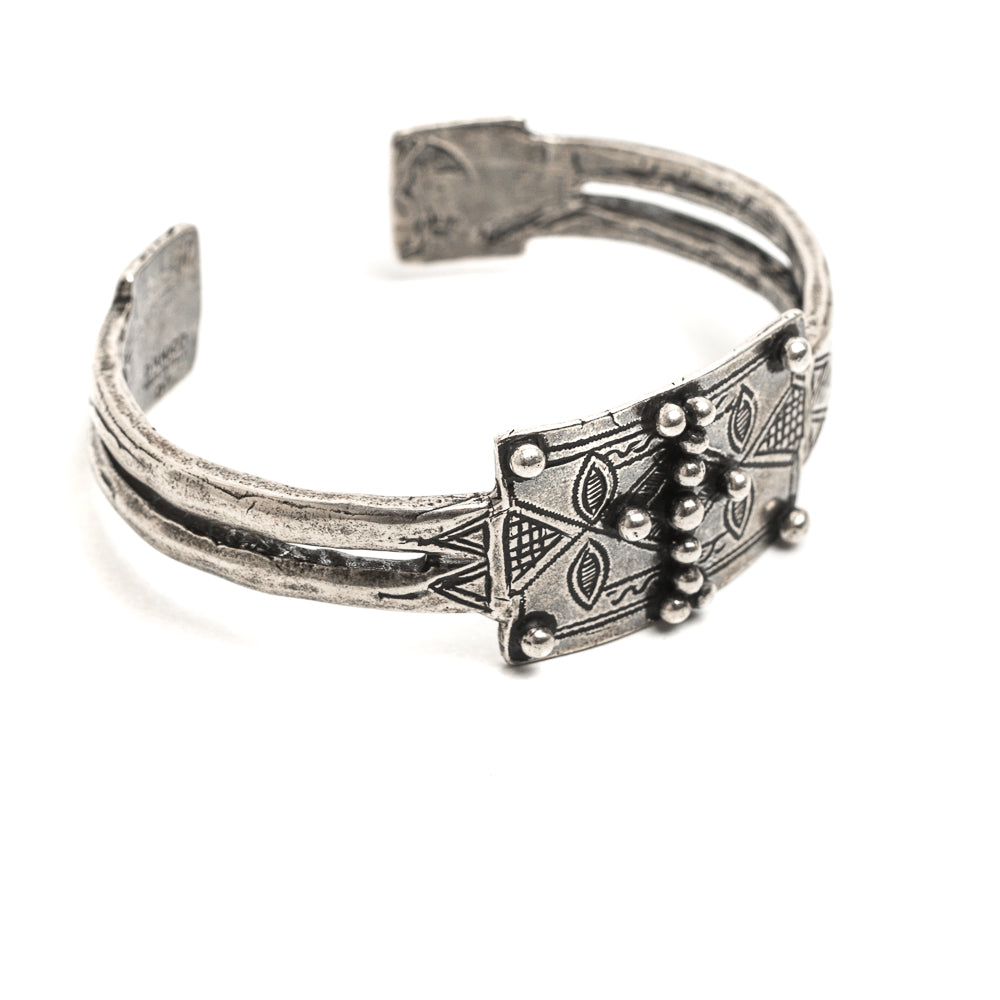 D'AMICO Bracciale Rigido Tuareg Piastra + Pallini I Più Venduti