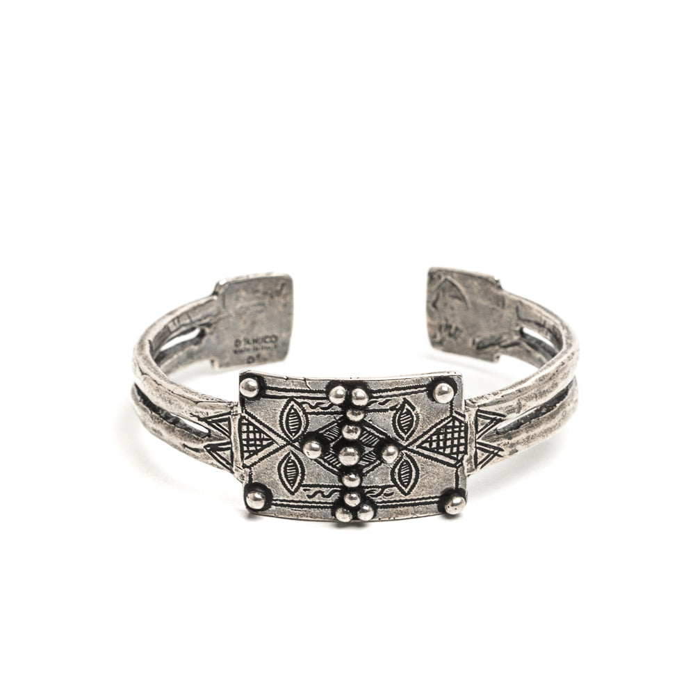 D'AMICO Bracciale Rigido Tuareg Piastra + Pallini I Più Venduti