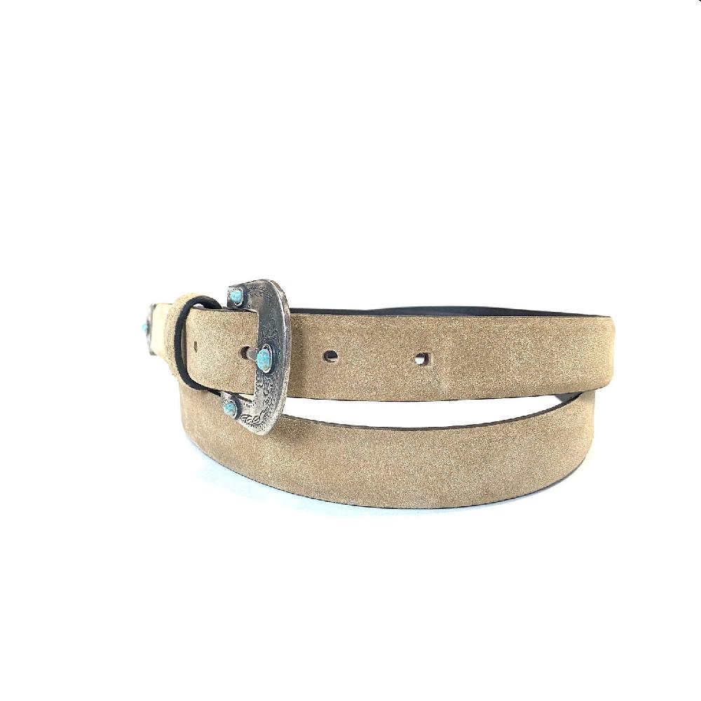 D'AMICO Cintura Camox Suede Fibbia Texas Turchesi Offerta